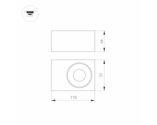 Корпус PLURIO-BASE-SURFACE-S112x79 (BK, 1-2, 200mA) 031710 Arlight Корпус PLURIO-BASE-SURFACE-S112x79 (BK, 1-2, 200mA) 031710 Arlight