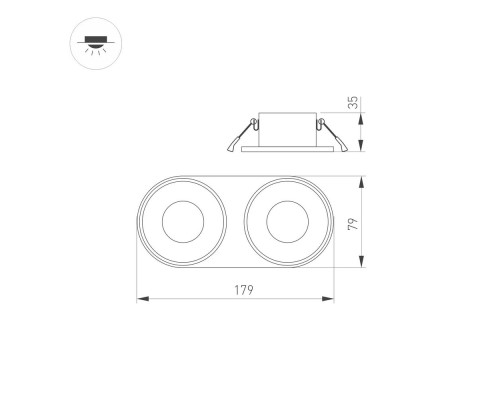Корпус PLURIO-BASE-BUILT-RS185x85 (WH, 1-2, 200mA) 031739 Arlight Корпус PLURIO-BASE-BUILT-RS185x85 (WH, 1-2, 200mA) 031739 Arlight