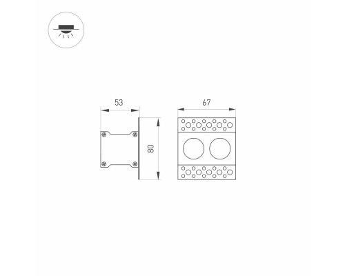 Светильник MS-ORIENT-BUILT-TRIMLESS-TC-S38x67-5W Warm3000 (WH-BK, 30 deg, 230V) 031923 Arlight Светильник MS-ORIENT-BUILT-TRIMLESS-TC-S38x67-5W Warm3000 (WH-BK, 30 deg, 230V) 031923 Arlight