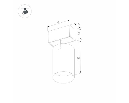 Светильник MAG-SPOT-45-R85-12W Warm3000 (BK, 36 deg, 24V) 032647 Arlight