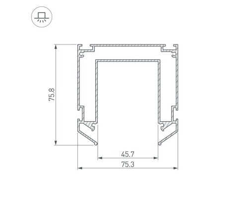 Профиль-держатель MAG-STRETCH-45-2000 032752(1) Arlight
