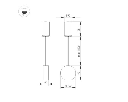 Светильник SP-ELEMENTA-ROLL-R100-9W Warm3000 (BK, 39 deg, 230V) 032767 Arlight