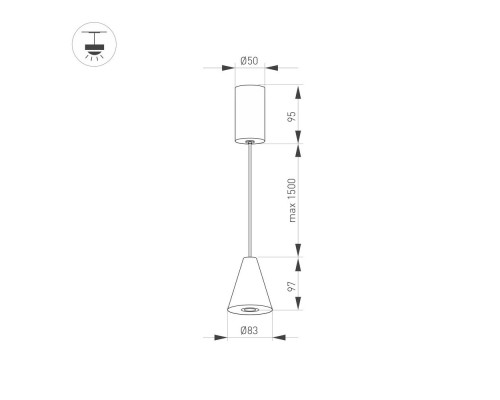 Светильник SP-ELEMENTA-CONE-R83-9W Day4000 (WH, 39 deg, 230V) 032773 Arlight