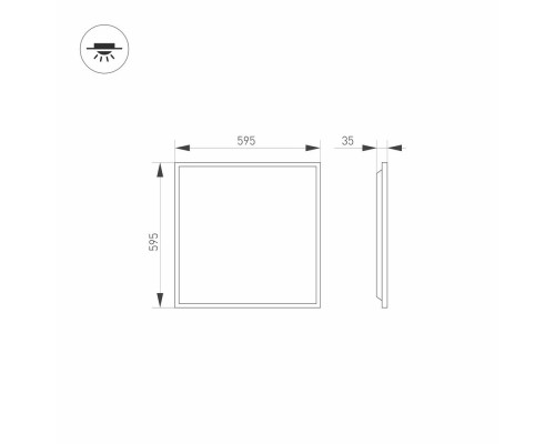 Светильник DL-TITAN-S600x600-40W Day4000-MIX (WH, 120 deg, 30-42V, 950mA) 032783 Arlight Светильник DL-TITAN-S600x600-40W Day4000-MIX (WH, 120 deg, 30-42V, 950mA) 032783 Arlight