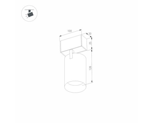 Светильник MAG-SPOT-25-R120-12W Day4000 (BK, 30 deg, 24V) 033241 Arlight