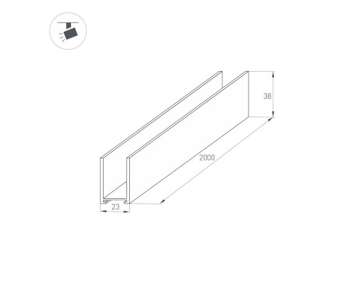 Трек MAG-TRACK-2538-2000 (BK) 033242 Arlight