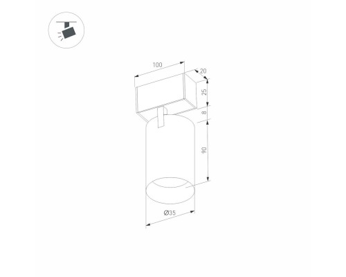Светильник MAG-SPOT-25-R90-9W Warm3000 (BK, 30 deg, 24V) 033677 Arlight Светильник MAG-SPOT-25-R90-9W Warm3000 (BK, 30 deg, 24V) 033677 Arlight