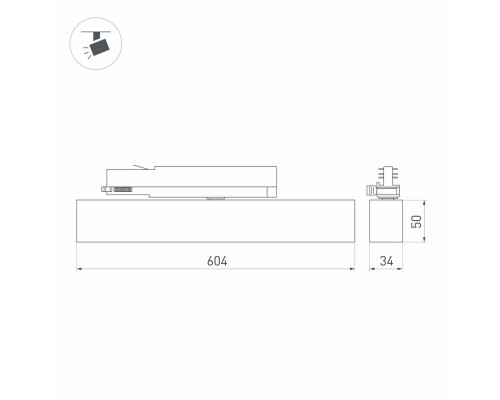 Светильник LGD-FLAT-4TR-S605-25W Day4000 (WH, 100 deg, 230V) 033696(1) Arlight