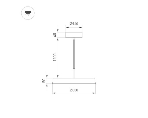 Светильник SP-ELEGANT-R500-37W Day4000 (BK, 120 deg, 230V) 033923(1) Arlight