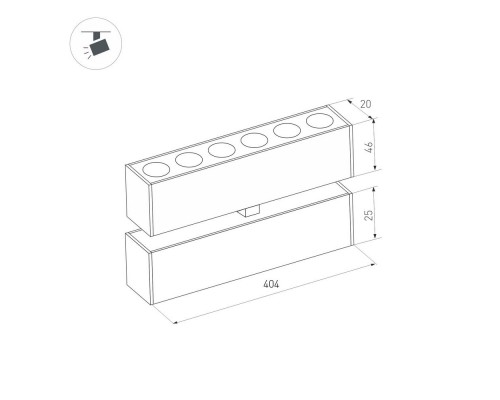 Светильник MAG-DOTS-FOLD-25-S400-12W Warm3000 (BK, 30 deg, 24V) 034219 Arlight