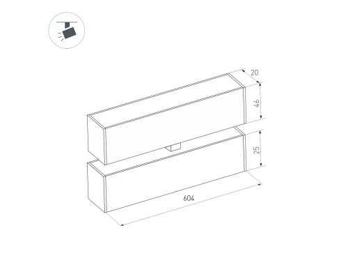 Светильник MAG-FLAT-FOLD-25-S600-18W Warm3000 (BK, 100 deg, 24V) 034238 Arlight