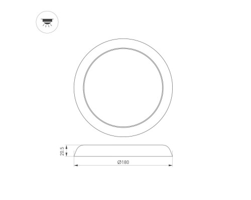 Светильник CL-FIOKK-R180-12W Day4000-MIX (WH, 120 deg, 230V) 034466 Arlight