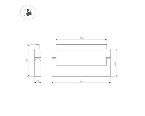 Светильник MAG-ORIENT-FLAT-FOLD-S230-12W Day4000 (BK, 80 deg, 48V, DALI) 034662 Arlight