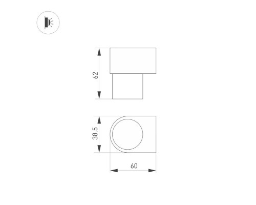 Светильник SP-SPICY-WALL-MINI-S60x39-3W Day4000 (BK, 40 deg, 230V) 034906 Arlight