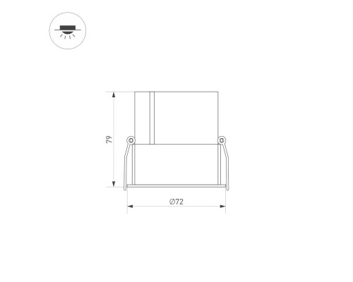 Светильник MS-ATLAS-BUILT-R72-20W Warm3000 (WH-BK, 30 deg, 230V) 035456 Arlight Светильник MS-ATLAS-BUILT-R72-20W Warm3000 (WH-BK, 30 deg, 230V) 035456 Arlight