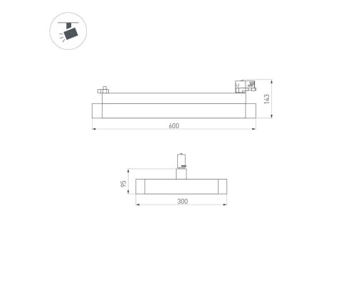 Светильник LGD-AFINA-4TR-S600x300-50W Day4000 (WH, 110 deg, 230V) 035488 Arlight Светильник LGD-AFINA-4TR-S600x300-50W Day4000 (WH, 110 deg, 230V) 035488 Arlight