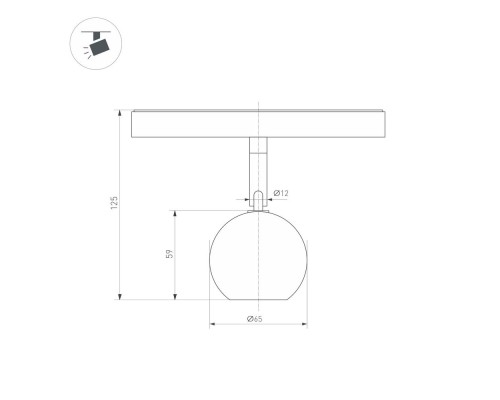 Светильник MAG-ORIENT-ORB-R60-10W Day4000 (BK, 35 deg, 48V) 035758 Arlight Светильник MAG-ORIENT-ORB-R60-10W Day4000 (BK, 35 deg, 48V) 035758 Arlight