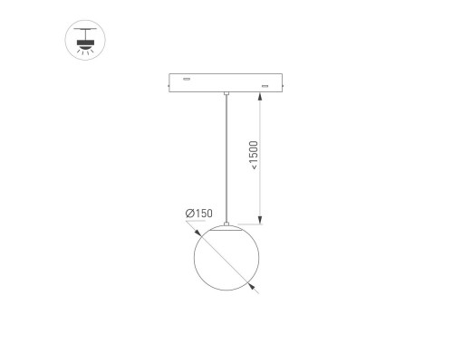 Светильник MAG-ORIENT-SFERO-HANG-R150-10W Day4000 (BK, 300 deg, 48V) 035759 Arlight Светильник MAG-ORIENT-SFERO-HANG-R150-10W Day4000 (BK, 300 deg, 48V) 035759 Arlight