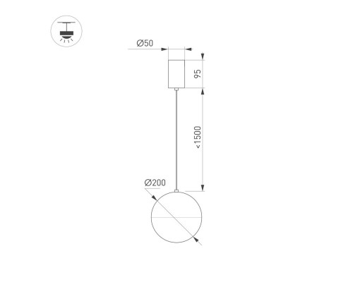 Светильник SP-EMISFERO-R200-16W Warm3000 (WH, 180 deg, 230V) 035992 Arlight