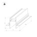 Трек встраиваемый MAG-TRACK-2538-FDW-1000 (BK) 036121 Arlight