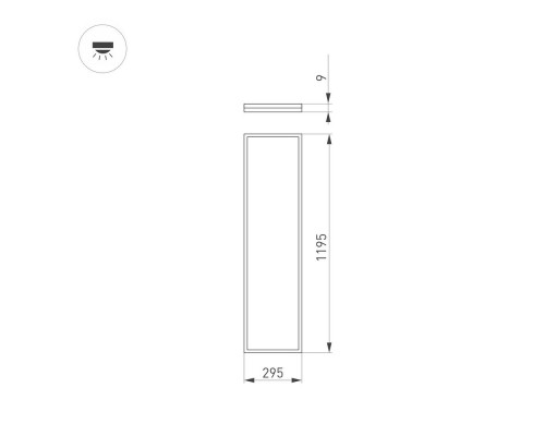 Светильник DL-INTENSO-S300x1200-40W Day4000 (WH, 120 deg, 230V) 036236 Arlight