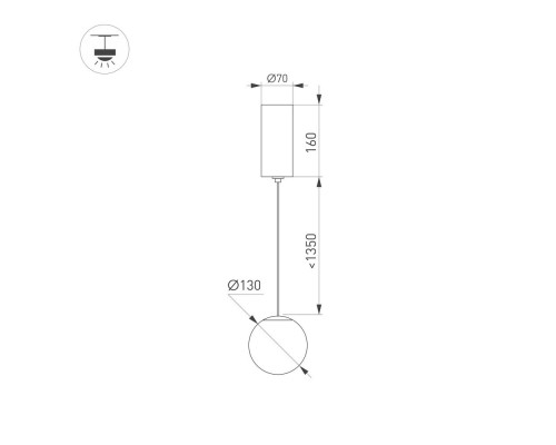 Светильник SP-BEADS-HANG-R130-10W Warm3000 (BK-GD, 250 deg, 230V) 036523 Arlight Светильник SP-BEADS-HANG-R130-10W Warm3000 (BK-GD, 250 deg, 230V) 036523 Arlight