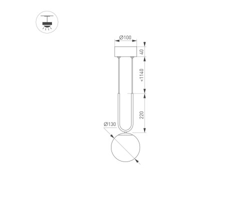 Светильник SP-BEADS-HANG-U-R130-10W Day4000 (BK-GD, 275 deg, 230V) 036526 Arlight Светильник SP-BEADS-HANG-U-R130-10W Day4000 (BK-GD, 275 deg, 230V) 036526 Arlight