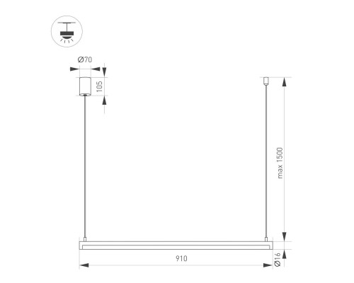 Светильник SP-UMBRA-HANG-H-L900-15W Day4000 (GD, 120 deg, 230V) 036946 Arlight Светильник SP-UMBRA-HANG-H-L900-15W Day4000 (GD, 120 deg, 230V) 036946 Arlight