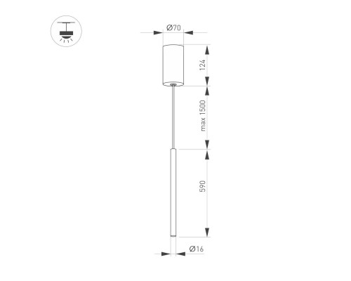Светильник SP-UMBRA-HANG-V-L600-10W Warm3000 (GD, 120 deg, 230V) 036952 Arlight Светильник SP-UMBRA-HANG-V-L600-10W Warm3000 (GD, 120 deg, 230V) 036952 Arlight