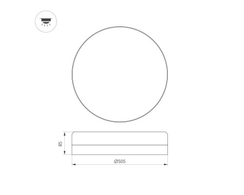 Светильник CL-SMURF-R500-50W Day4000-MIX (WH, 140 deg, 230V) 037446 Arlight