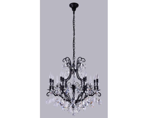 Подвесная люстра Magnifico MAGNIFICO SP13 BLACK/TRANSPARENT Crystal Lux