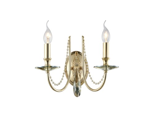 Бра Victoria VICTORIA AP2 GOLD/AMBER Crystal Lux