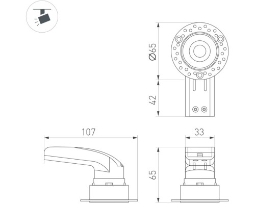 Точечный светильник RIALTO 054472 Arlight