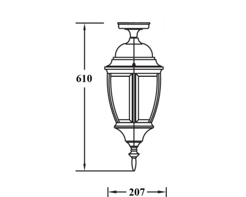 Потолочный светильник уличный ARSENAL L 91205LA Bl Oasis Light