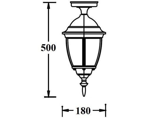 Потолочный светильник уличный ARSENAL S 91205SA Bl Oasis Light