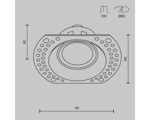 Точечный светильник Dot DL042-01-RD-W Maytoni