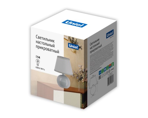 Интерьерная настольная лампа  UML-B303 E14 GREY Uniel