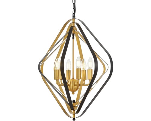 Подвесная люстра Crulia LDP 8005-6 BK+MD Lumina Deco