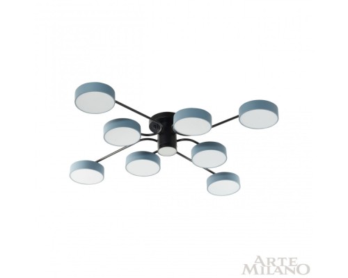 Потолочная люстра Ferrara 253039/8+1 Bk/Gr Arte Milano