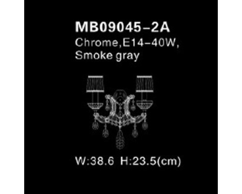 Бра 9045 MB09045-2A clear/rosso Illuminati