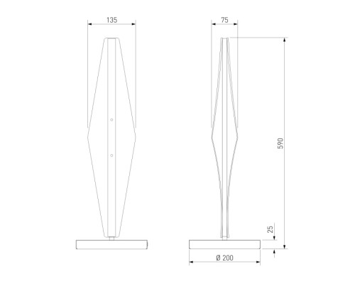 Интерьерная настольная лампа Glare 308052 LED латунь Eurosvet