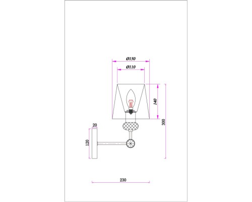 Бра Brocca A4093AP-1AB Arte Lamp