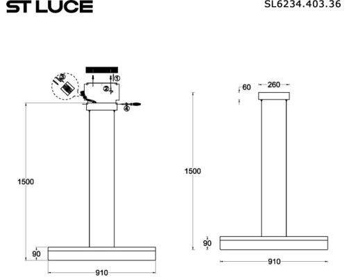 Подвесной светильник Splendid SL6234.403.36 ST Luce