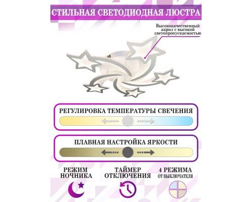 Потолочная люстра Smart Home LED LAMPS 81213 Natali Kovaltseva