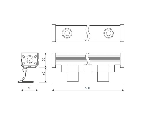 Прожектор уличный LINE WALLWASHER 037368 Arlight
