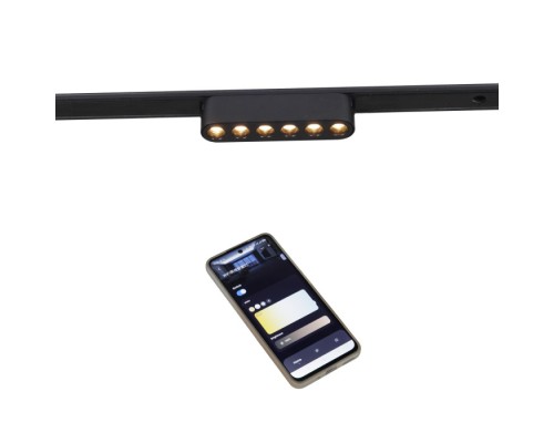 Трековый светильник  13002-9.3-001UR magnetic LED6W BK CCT+SMART Reluce