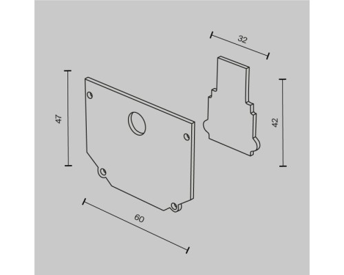 Заглушка Accessories for tracks Exility TRA034EC-SCH-42B Maytoni