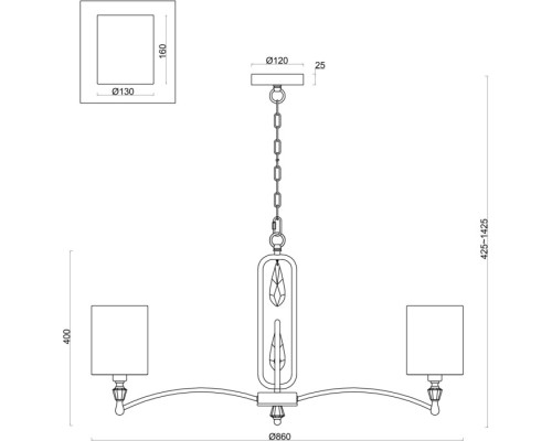 Подвесная люстра Riverside FR1007PL-08N Freya