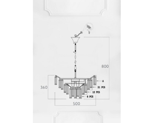 Подвесная люстра Julen LH0065/8H-FGD-CL Lumien Hall