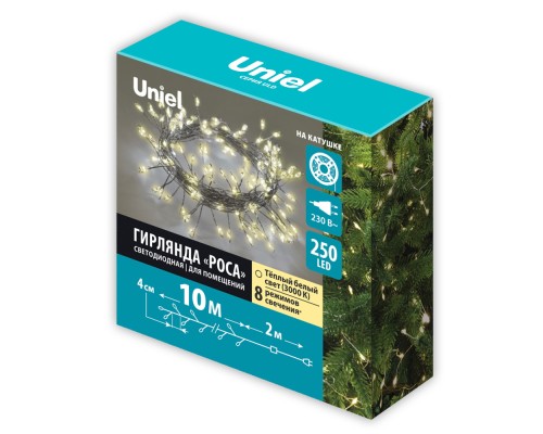 Гирлянда  ULD-S1000-250/DTA WARM WHITE IP20 DEWDROP Uniel